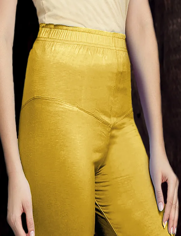 Light_Gold_V-Cut_Full_Length_Stylish_High-Waist_Leggings_For_Women