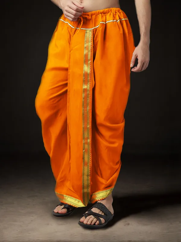 Men's_Pack_of_2_Ready-Made_Dhoti_Pants_|_Traditional_Ethnic_Wear_with_Golden_Border_|_Festival_&_Pooja_Outfit-(Pack_of_2)