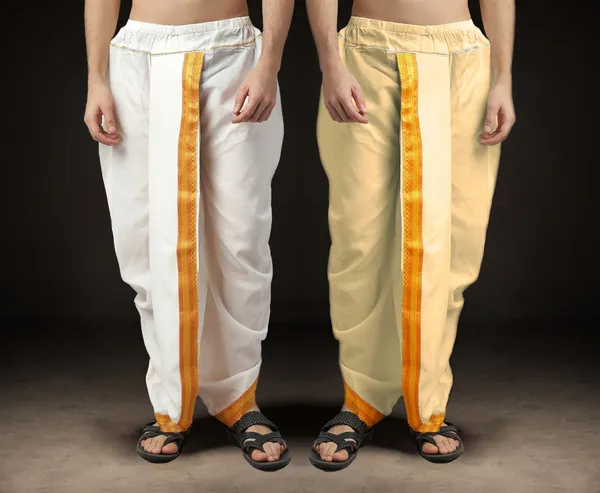 Men's_Pack_of_2_Ready-Made_Dhoti_Pants_|_Traditional_Ethnic_Wear_with_Golden_Border_|_Festival_&_Pooja_Outfit-(Pack_of_2)