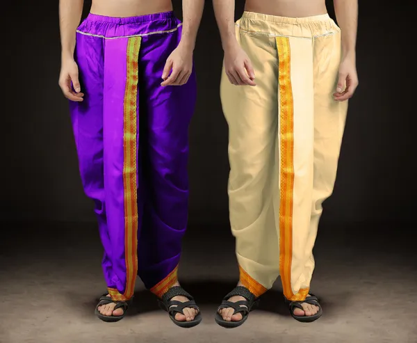 Men's_Pack_of_2_Ready-Made_Dhoti_Pants_|_Traditional_Ethnic_Wear_with_Golden_Border_|_Festival_&_Pooja_Outfit-(Pack_of_2)