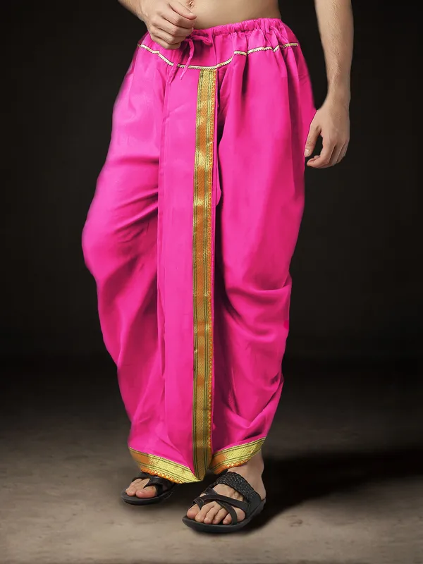 Men's_Pack_of_2_Ready-Made_Dhoti_Pants_|_Traditional_Ethnic_Wear_with_Golden_Border_|_Festival_&_Pooja_Outfit-(Pack_of_2)