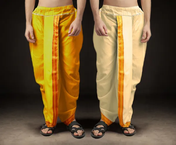 Men's_Pack_of_2_Ready-Made_Dhoti_Pants_|_Traditional_Ethnic_Wear_with_Golden_Border_|_Festival_&_Pooja_Outfit-(Pack_of_2)