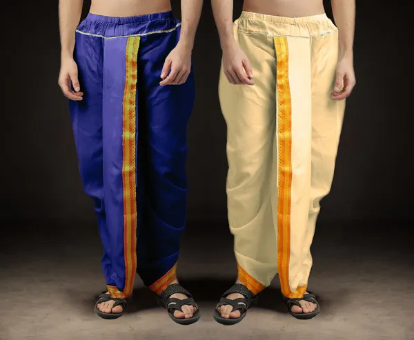 Men's_Pack_of_2_Ready-Made_Dhoti_Pants_|_Traditional_Ethnic_Wear_with_Golden_Border_|_Festival_&_Pooja_Outfit-(Pack_of_2)