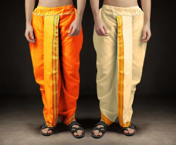 Men's_Pack_of_2_Ready-Made_Dhoti_Pants_|_Traditional_Ethnic_Wear_with_Golden_Border_|_Festival_&_Pooja_Outfit-(Pack_of_2)