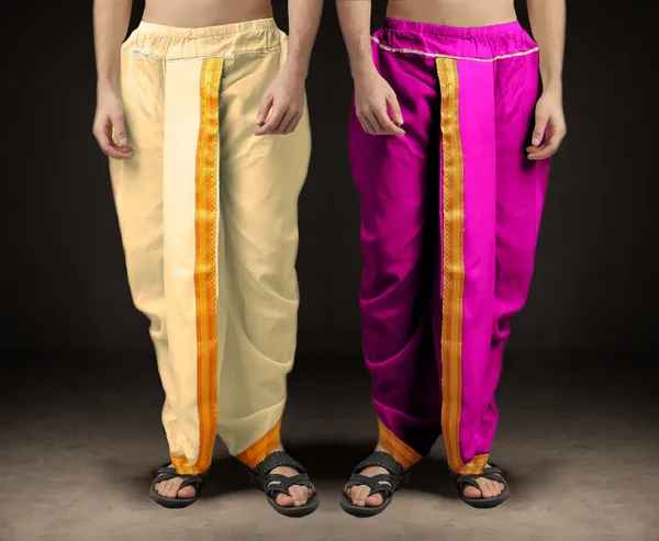 Men's_Pack_of_2_Ready-Made_Dhoti_Pants_|_Traditional_Ethnic_Wear_with_Golden_Border_|_Festival_&_Pooja_Outfit-(Pack_of_2)