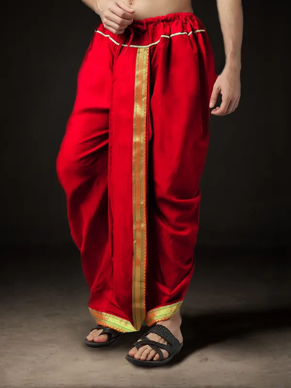 Men's_Pack_of_2_Ready-Made_Dhoti_Pants_|_Traditional_Ethnic_Wear_with_Golden_Border_|_Festival_&_Pooja_Outfit-(Pack_of_2)