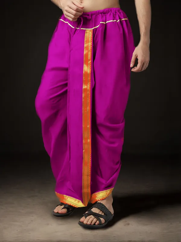 Men's_Pack_of_2_Ready-Made_Dhoti_Pants_|_Traditional_Ethnic_Wear_with_Golden_Border_|_Festival_&_Pooja_Outfit-(Pack_of_2)