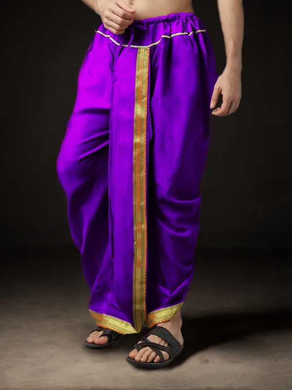 Men's_Pack_of_2_Ready-Made_Dhoti_Pants_|_Traditional_Ethnic_Wear_with_Golden_Border_|_Festival_&_Pooja_Outfit-(Pack_of_2)