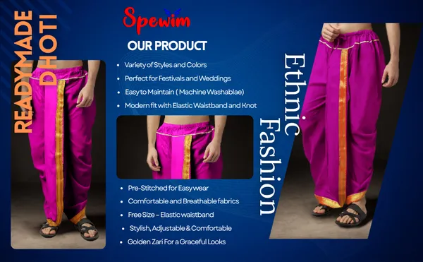 Men's_Pack_of_2_Ready-Made_Dhoti_Pants_|_Traditional_Ethnic_Wear_with_Golden_Border_|_Festival_&_Pooja_Outfit-(Pack_of_2)