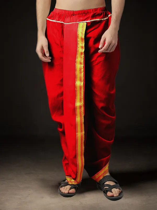 Men's_Pack_of_2_Ready-Made_Dhoti_Pants_|_Traditional_Ethnic_Wear_with_Golden_Border_|_Festival_&_Pooja_Outfit-(Pack_of_2)