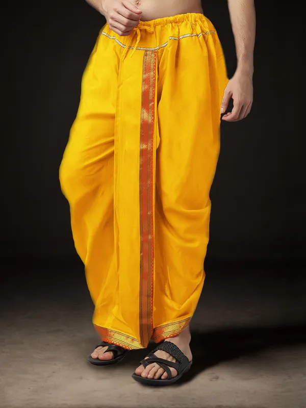 Men's_Pack_of_2_Ready-Made_Dhoti_Pants_|_Traditional_Ethnic_Wear_with_Golden_Border_|_Festival_&_Pooja_Outfit-(Pack_of_2)