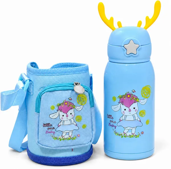 Blue_Character_Print_Stainless_Steel_600Ml_Feeding_Bottle_With_Bag