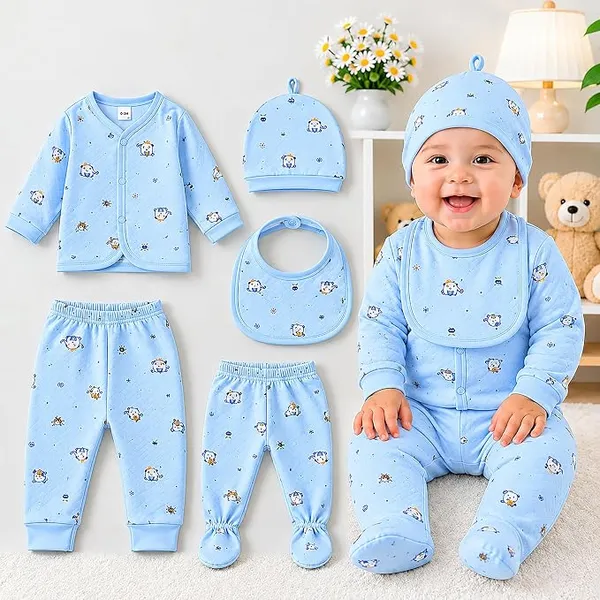 Blue_Printed_5-Piece_Winter_Suit_Set_For_Infants