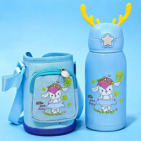 Blue_Character_Print_Stainless_Steel_600Ml_Feeding_Bottle_With_Bag