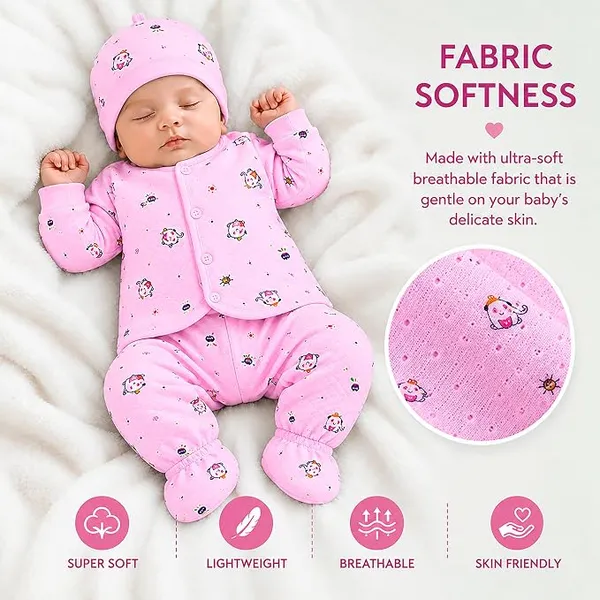 Pink_Printed_5-Piece_Winter_Suit_Set_For_Infants