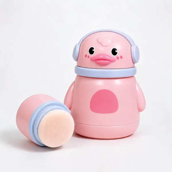 Pink_Duck_Shape_Soft_Velvet_Powder_Puff_Applicator_For_Babies