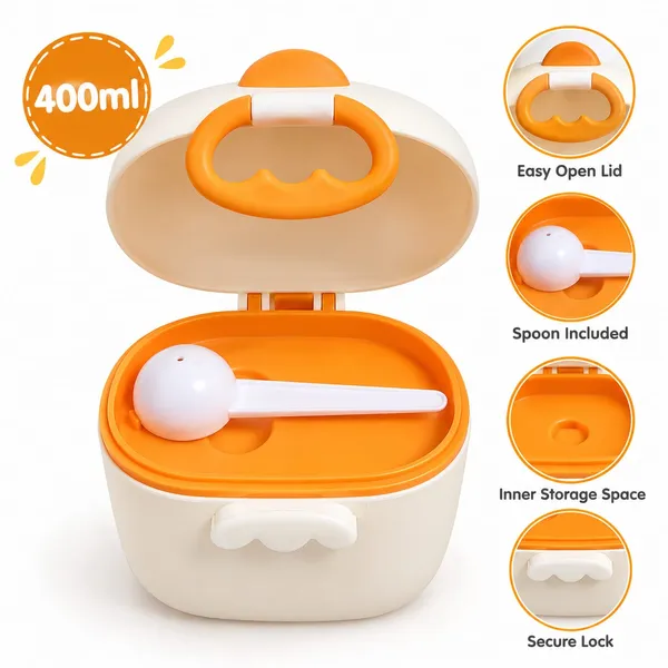 White_Duck_Shape_400Ml_Portable_Formula_Powder_Dispenser
