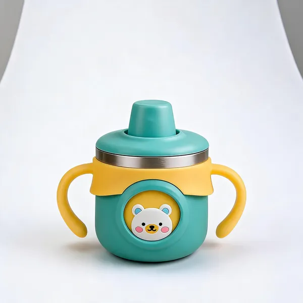 Yellow_And_Pink_Bear_Print_Stainless_Steel_Handled_Feeding_Cup_For_Babies_Pack_Of_2