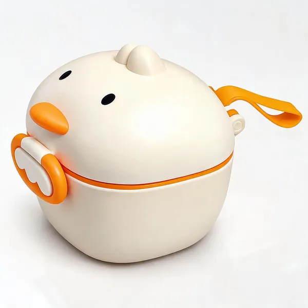 White_Duck_Shape_400Ml_Portable_Formula_Powder_Dispenser