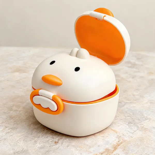 White_Duck_Shape_400Ml_Portable_Formula_Powder_Dispenser