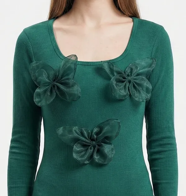Black_pearl_with_Green_butterfly_embossing_on_bodysuit_pack_of_two