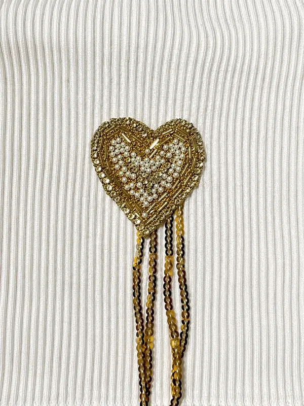 golden_embellished_heart_tassel_ribbed_tank_top