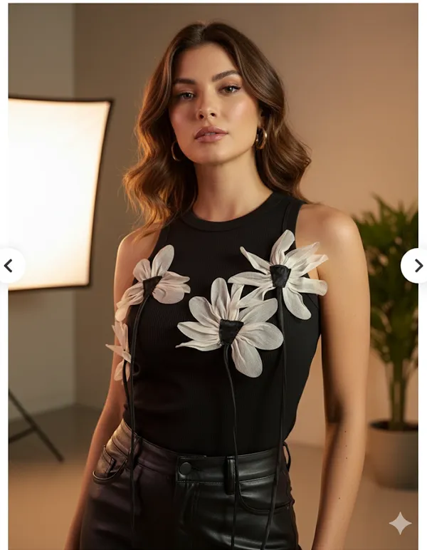 Black_and_white_embossed_flower_tank_top