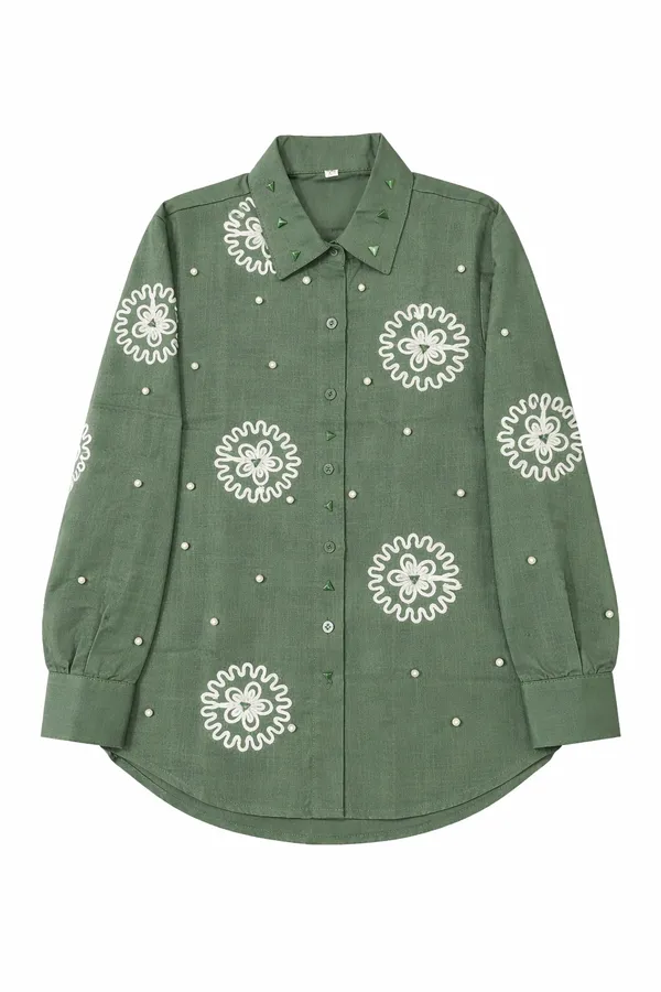 Sage_green_embroidered_shirt_with_embossed_triangle_and_pearl