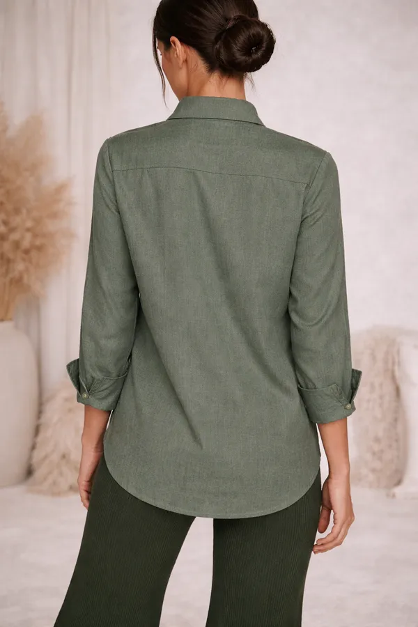 Sage_green_embroidered_shirt_with_embossed_triangle_and_pearl