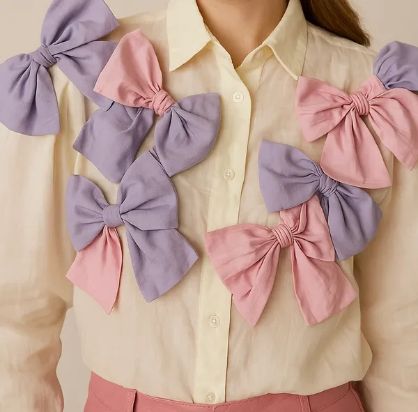 Trendy_White_Bow_Detail_Embossed_Shirt_for_Women