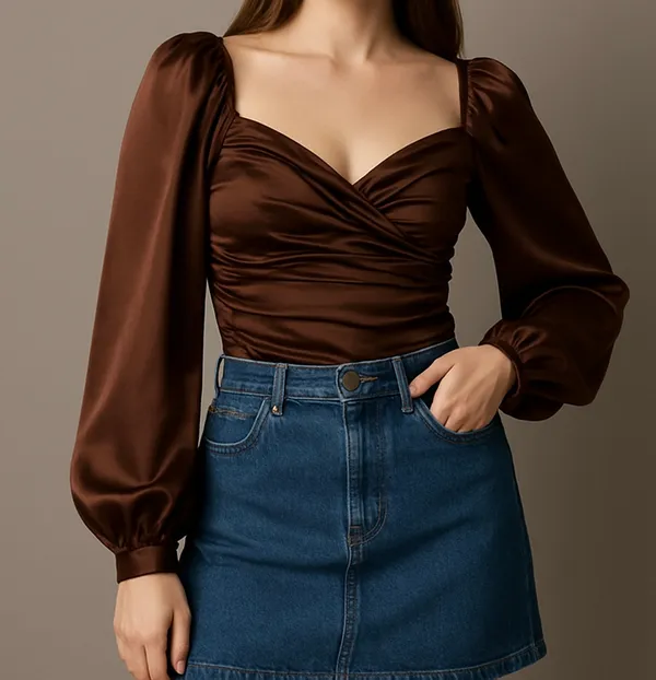 Brown_Crossover_Draped_Crop_Top_For_Women