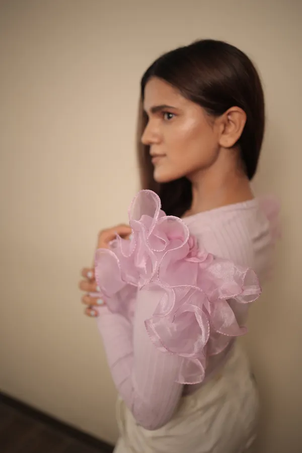 Lavender_Ribbed_Ruffle_Long_Sleeve_Top_For_Women