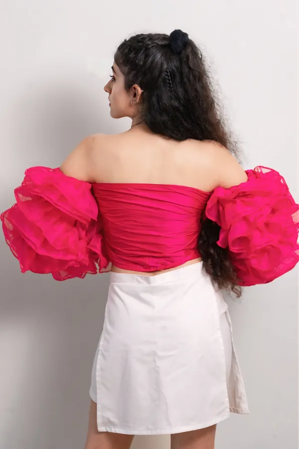 Trendy_Hot_Pink_Ruffle_Edge_Crop_Top_?_Statement_Piece_for_Women