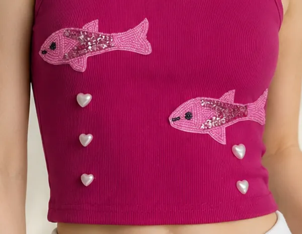 hot_pink_Love_embellished_Fish_Ribbed_Tank