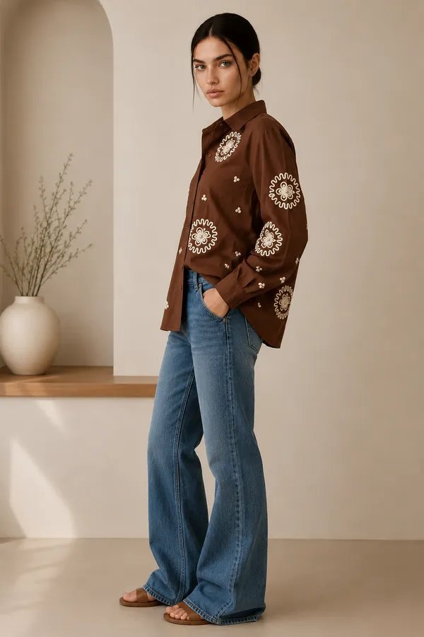 brown_shirt_embroidered__with_pearl_detailing_