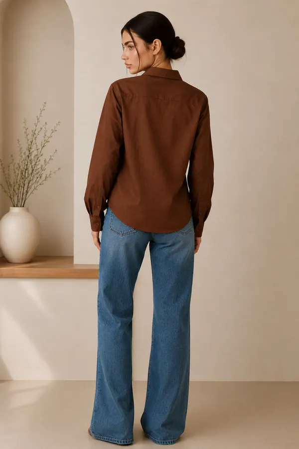 brown_shirt_embroidered__with_pearl_detailing_