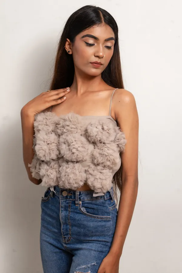 Trendy_Grey_Ball_Embossed_Tube_Crop_Top_for_Fashionable_Women