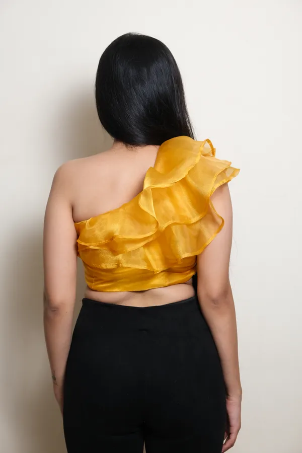 Mustard_Yellow_One_Shoulder_Ruffle_Crop_Top_For_Women
