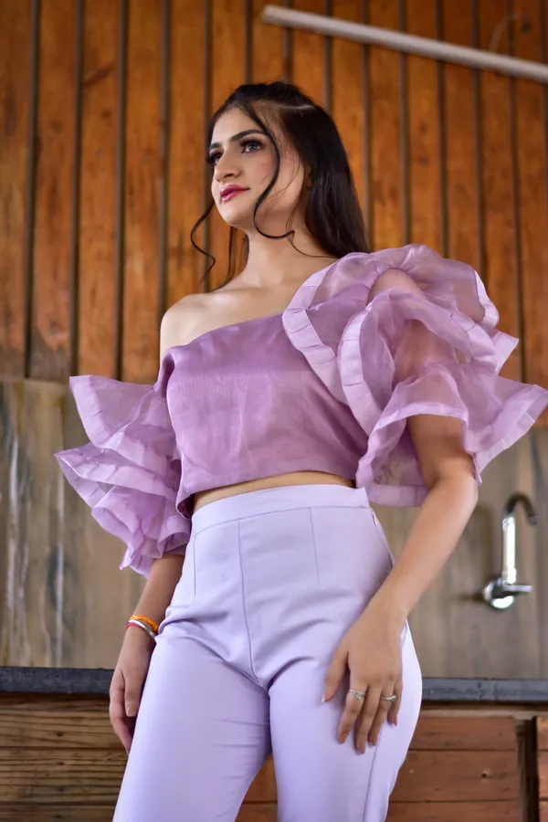 Lavender_Pure_Orgenza_Ruffle_Sleeves_Lavender_Crop_Top_For_Women