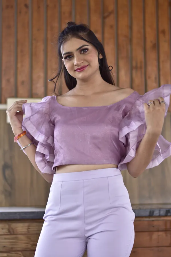 Lavender_Pure_Orgenza_Ruffle_Sleeves_Lavender_Crop_Top_For_Women