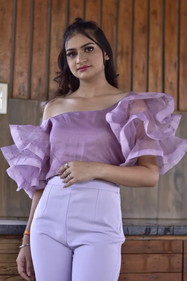 Lavender_Pure_Orgenza_Ruffle_Sleeves_Lavender_Crop_Top_For_Women