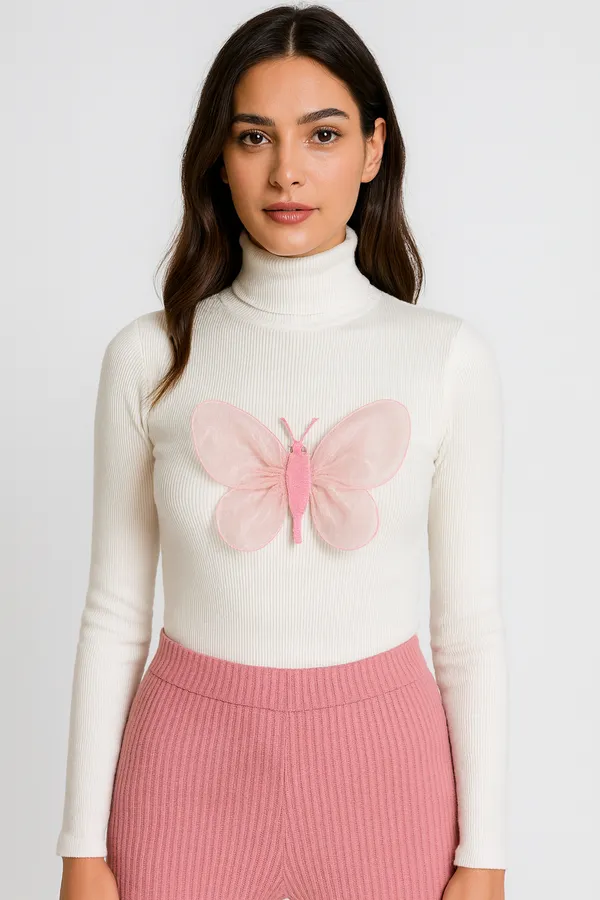 Baby_pink_butterfly_embossed_on_white_turttle_neck