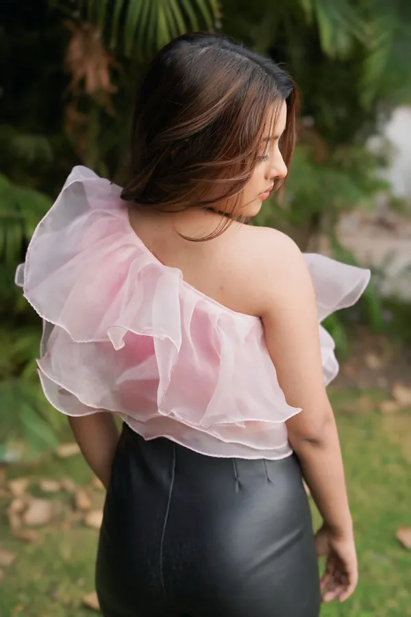 Light_And_Dark_Pink_One_Shoulder_Crop_Top_For_Women