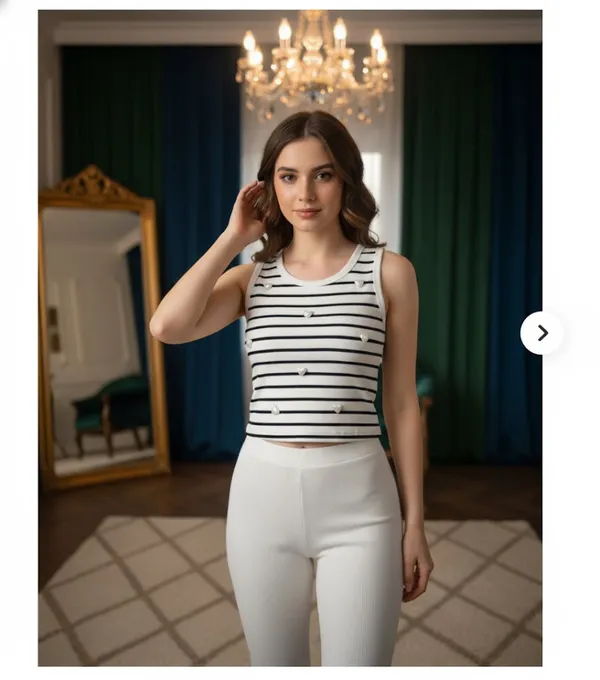White_and_black_strip_with_heart_embossed_tank_top