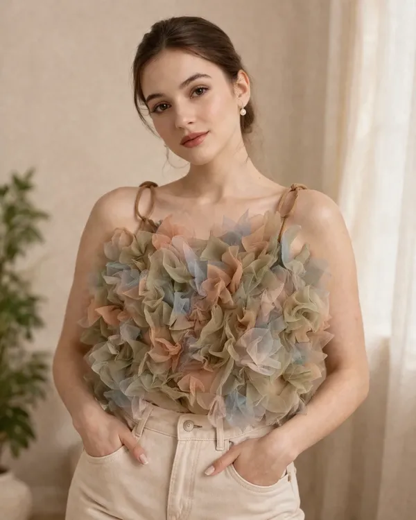 Ice_Blue_&__Baby_Pink_Flower_Tube_Top_For_Women