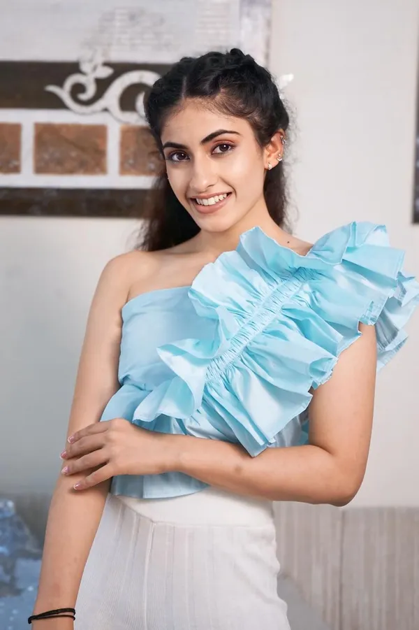Ice_Blue_Ruffle_One_Shoulder_Top_For_Women