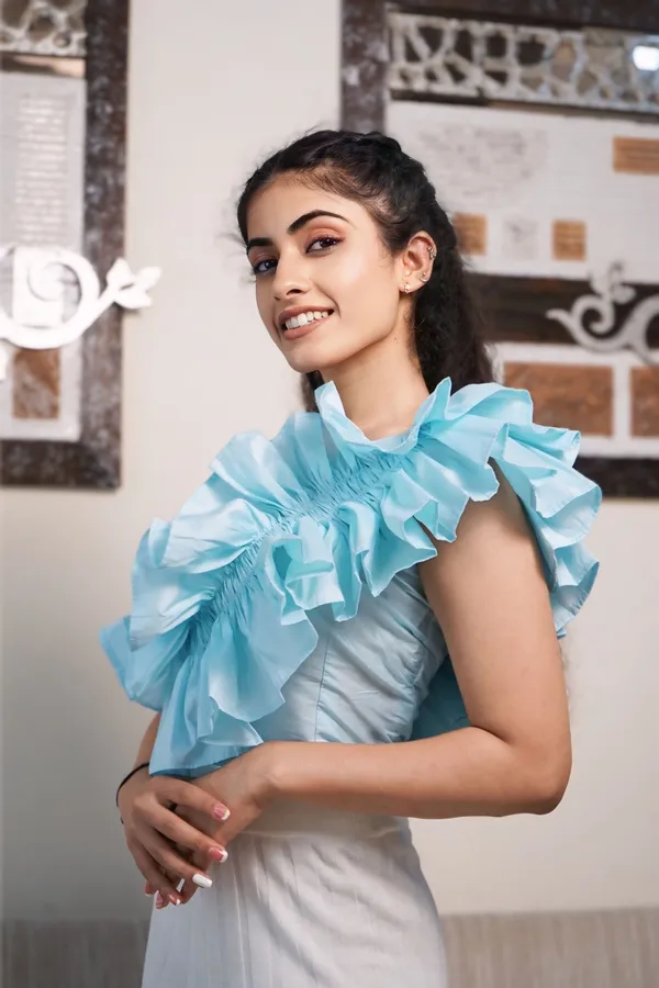 Ice_Blue_Ruffle_One_Shoulder_Top_For_Women