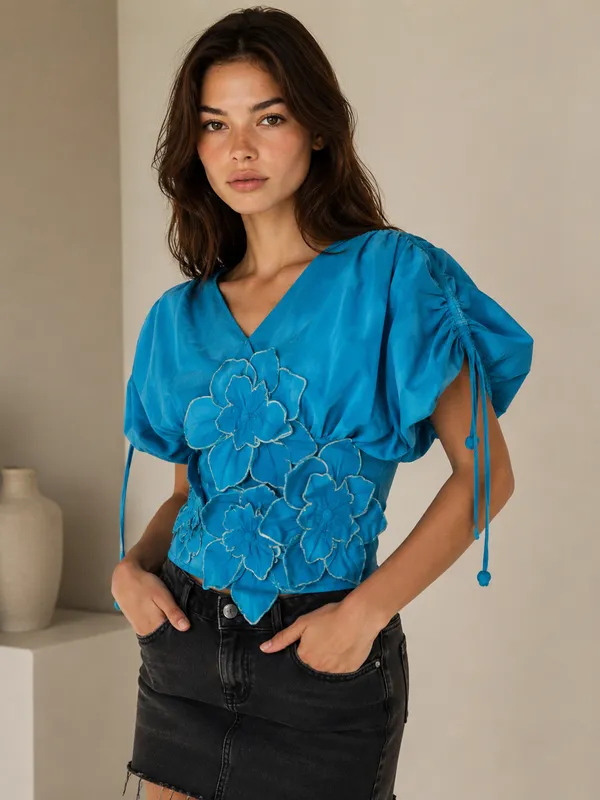 Blue_Blossom_Drape_applique_flower_💙Breeze_Top_🩵