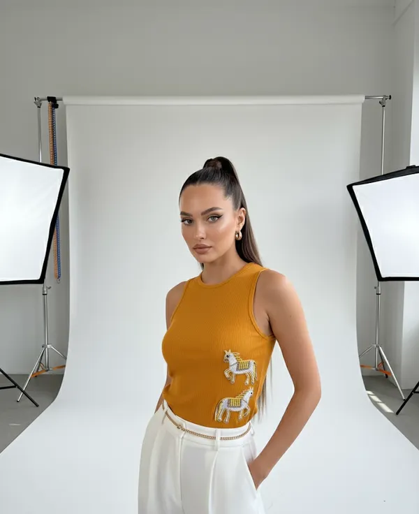 Mustard_yellow_horse_embellished_tank_top