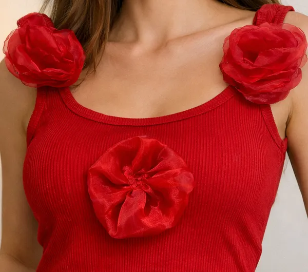 Red_Little_Flower_Embossed_Tank_Top